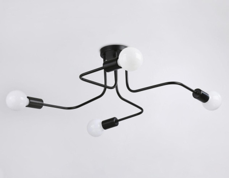TR8022 Потолочный светильник в стиле лофт TR8022/4 BK черный