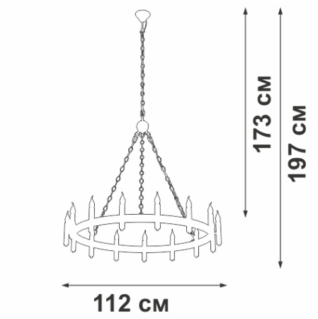V1871-7/15 Люстра