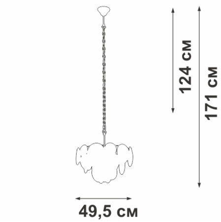 V5828-8/6+1 Люстра