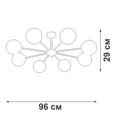 Люстра V4864-7/8PL, 8хЕ14 макс. 40Вт