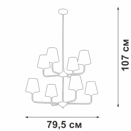 V3923-8/8PL Люстра