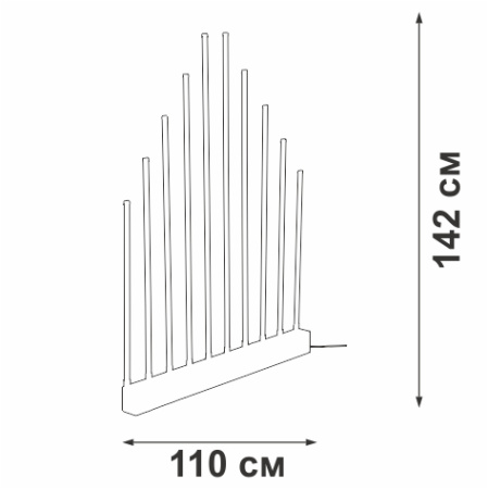 V4626-1/10P Торшер V4626-1/10P, LED 255Вт, 3500-4000K