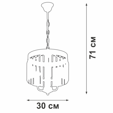 Люстра V5228-9/3, 3хЕ14 макс. 60Вт