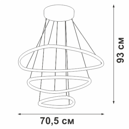 V4624-1/3S Люстра V4624-1/3S, LED 103Вт, 3900-4200K