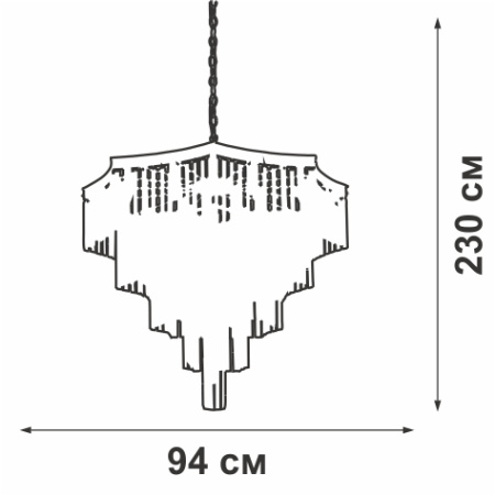 Люстра V5222-1/16+20+1, 37хЕ14 макс. 40Вт