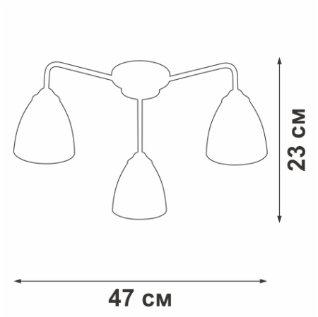 V4500-9/3PL Люстра V4500-9/3PL, 3хЕ14 макс. 40Вт, плафон ПП