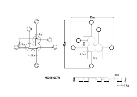 A8024PL-6WH СВЕТИЛЬНИК ПОТОЛОЧНЫЙ