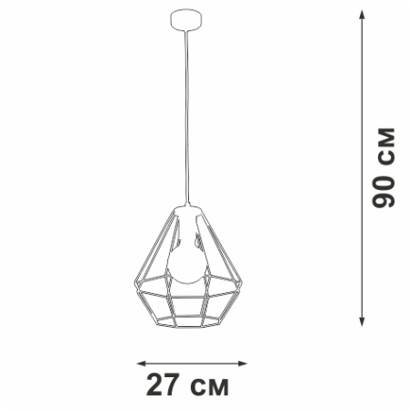 Люстра V4190-7/1S, 1хЕ27 макс. 60Вт