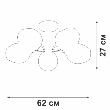 V3956-7/5PL Люстра V3956-7/5PL, 5xE27 макс. 40Вт