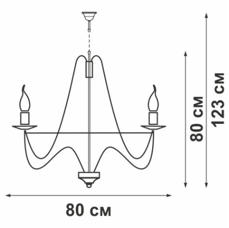 Люстра V1100/8, 8хЕ14 макс. 60Вт