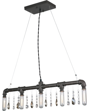 LSP-9375 Люстра подвесная, LOFT, коричневый, E14 5*40W