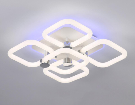 FA3861 Светильник светодиодный потолочный FA3861/4+1 WH белый 70W 3000K-6400K+RGB 400*400*115 (ПДУ Р