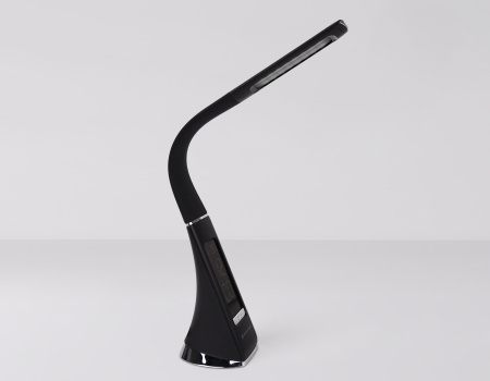 DE509 Светодиодная настольная лампа с дисплеем DE509 BK черный LED 3000-6400K 6W+LCD 2W