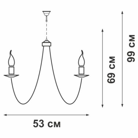 V1138/6 Люстра V1138/6, 6хЕ14 макс. 60Вт