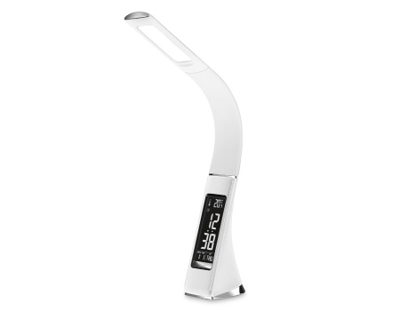 DE508 Светодиодная настольная лампа с дисплеем DE508 WH белый LED 3000-6400K 6W+LCD 2W
