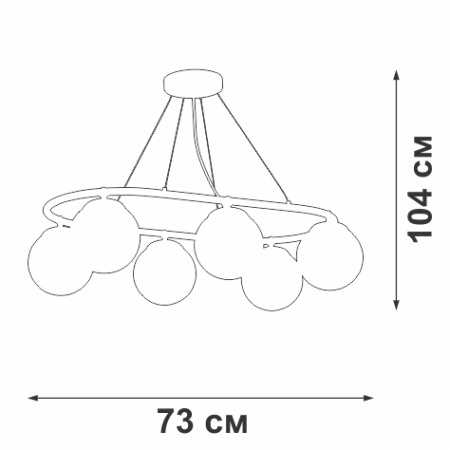 V4935-7/6S Люстра V4935-7/6S, 6xE14макс. 40Вт