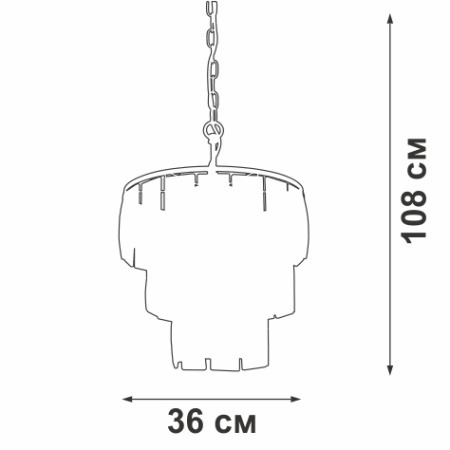 Люстра V5276-8/6+1, 7хЕ14 макс. 60Вт