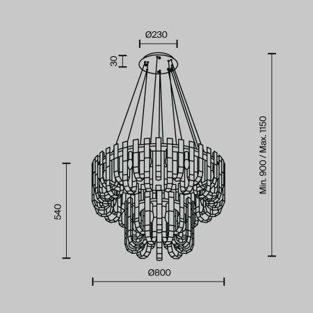 ML.6621.28 BS Подвесная люстра MODELUX ML.6621.28 BS