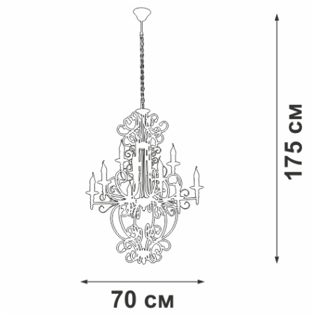 V1873-1/9 Люстра