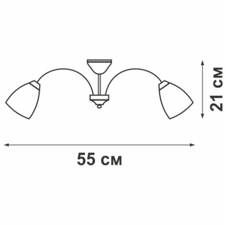 V3499/5PL Люстра V3499/5PL, 5хЕ14 макс. 40Вт, плафон ПП