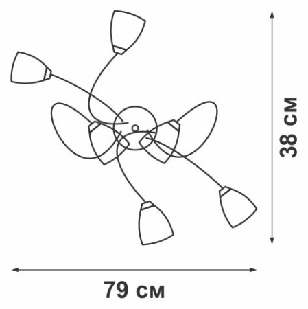 V3270/6PL Люстра V3270/6PL, 6xE14 макс. 60Вт
