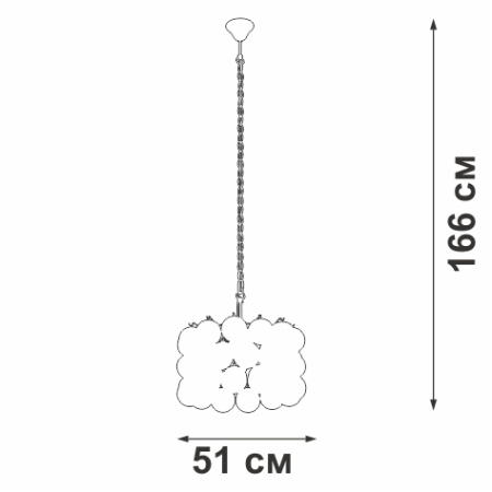 Люстра V5347-8/6, 6хЕ14 макс. 40Вт