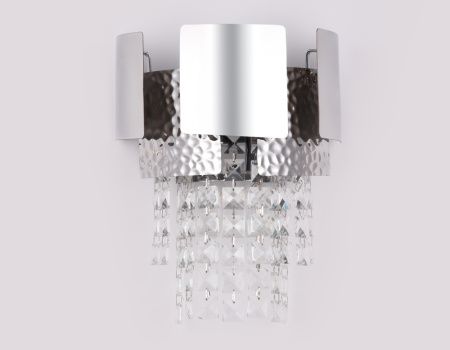 TR5250 Настенный светильник с хрусталем TR5250/2 SL/CL серебро/прозрачный E14/2 max 40W 270*240*150