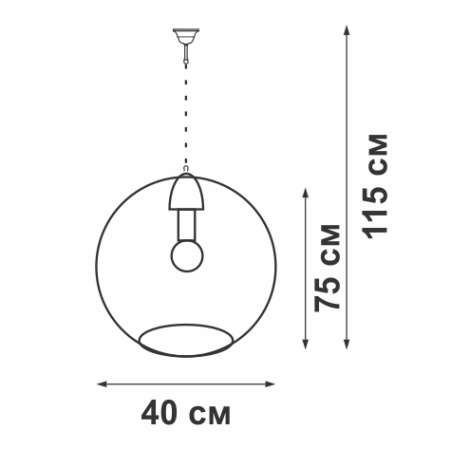 Люстра V4270-1/1S, 1хЕ27 макс. 60Вт