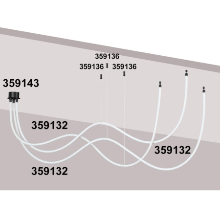 359143 KONST NT23 000 черный База для накладного монтажа светильников 359128-359133 IP20 40-120W 170