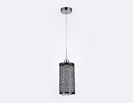 TR3637 Подвесной светильник со сменной лампой TR3637 CH/BK хром/черный E14 max 40W D130*1100
