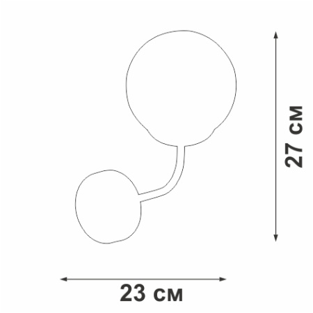 Светильник настенный V4863-8/1A, 1хЕ14 макс. 40Вт