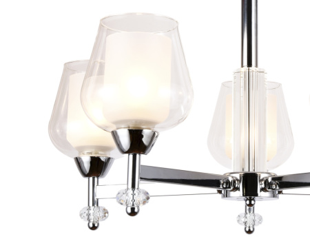 TR3151 Подвесная люстра TR3151/5 CH/CL хром/прозрачный E27/5 max 40W D630*460