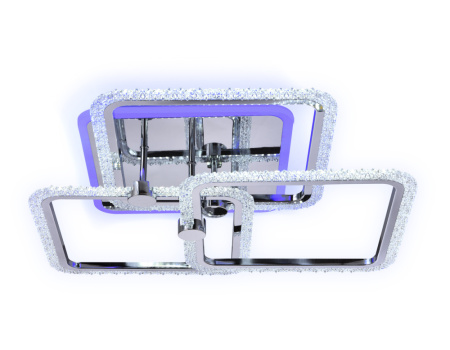 FA536 Потолочный светодиодный светильник с пультом FA536/3 CH хром 118W 510*510*150 (ПДУ РАДИО 2.4G)