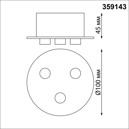 359143 KONST NT23 000 черный База для накладного монтажа светильников 359128-359133 IP20 40-120W 170