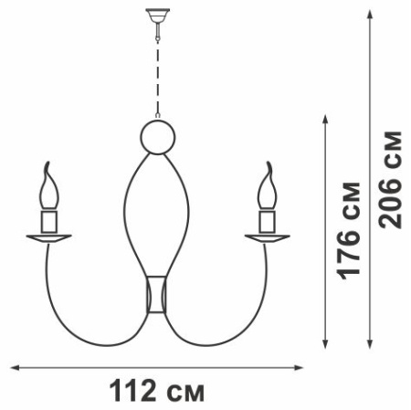 Люстра V1048/10, 10хЕ14 макс. 60Вт
