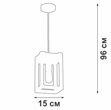Люстра V4492-1/1S, 1хЕ27 макс. 40Вт