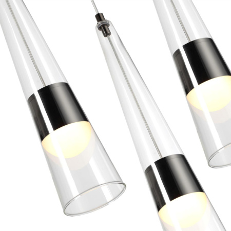 5044/42L L-VISION ODL24 301 глянц.темн.хром/прозрачный/металл/стекло Люстра LED 42W 3000K 4167Лм LUM