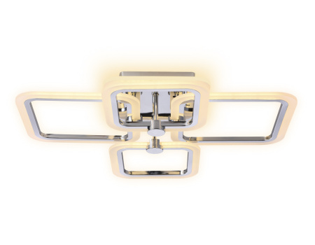 FA534 Потолочный светодиодный светильник с пультом FA534/2+2 CH хром 105W 580*420*130 (ПДУ РАДИО 2.4