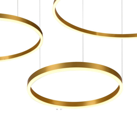 08223,36PA(4000K) Подвес Тор латунь w133.5*95(d80+60+40) h150 Led 110W (4000k) диммируемый, с пульто