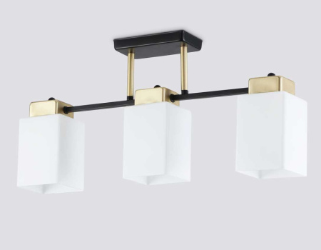TR303046 Светильник подвесной TR303046/3 BK/GD черный/золото E27/3 max 60W 540*100*270