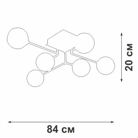 V4795-1/6PL Люстра V4795-1/6PL, 6xE27 макс. 40Вт K
