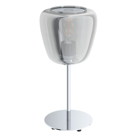 39669 Настольная лампа ALBARINO, 1x40W(E27), Ø165, H360, основа Ø150, сталь, хром/cтекло с напыление