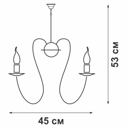 V3421/5PL Люстра V3421/5PL, 5хЕ14 макс. 60Вт