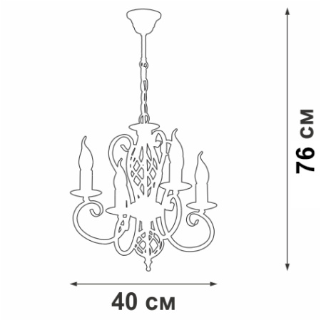 V3346/4 Люстра V3346/4, 4хЕ14 макс. 60Вт