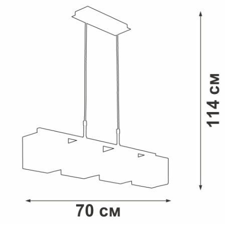 Люстра V4820-7/4S 4хЕ14 макс. 40Вт