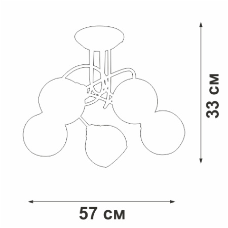 V4309-1/5PL Люстра V4309-1/5PL, 5хЕ27 макс. 60Вт