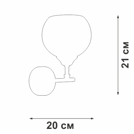 Светильник настенный V4318-1/1A, 1хЕ27 макс. 60Вт