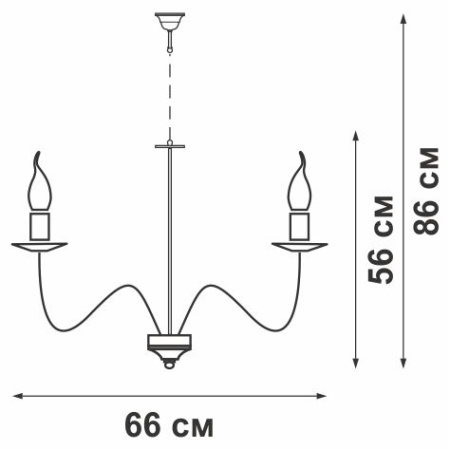 V1189/6 Люстра V1189/6, 6хE14 макс. 60Вт