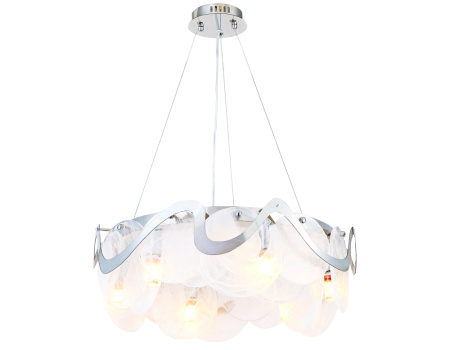 TR5325 Подвесная люстра с хрусталем TR5325/6 CH/CL/FR хром/прозрачный/белый матовый E14/6 max 40W D6