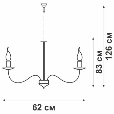 V1072/8 Люстра V1072/8, 8хЕ14макс. 60Вт